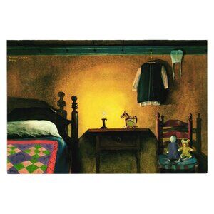 Daughters Room By George Lyster 1992 Vintage Postcard Art Print Amish Children